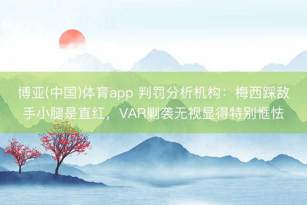 博亚(中国)体育app 判罚分析机构：梅西踩敌手小腿是直红，VAR剿袭无视显得特别恇怯